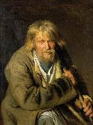 Ivan Nikolaevich Kramskoi Old Man with a Crutch oil